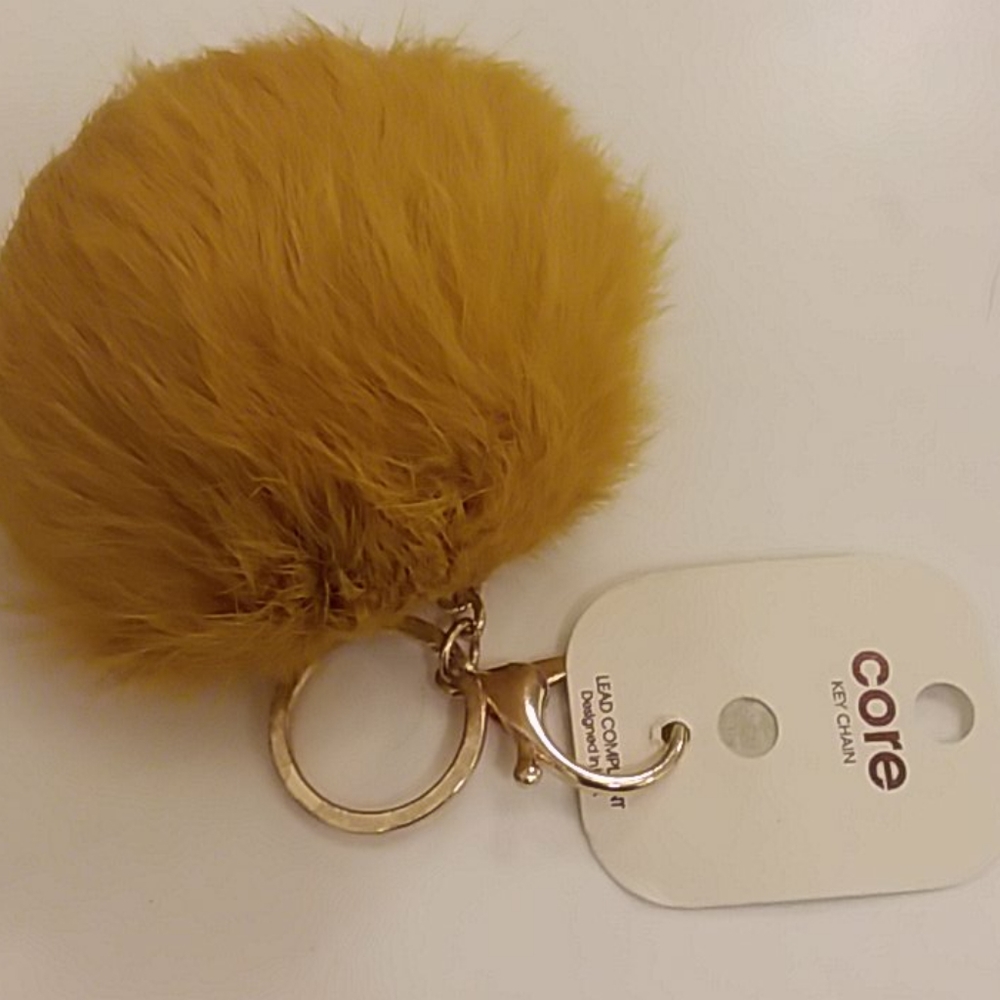 Real fur brand new keychain